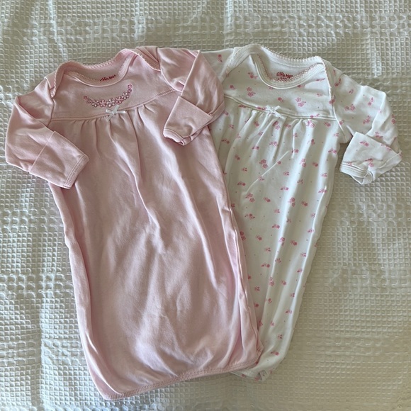 Little Me Other - Little Me Newborn girl gowns - set of two - size 0-3 months